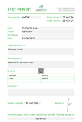 Ipamorelin June 2024 Lab Test