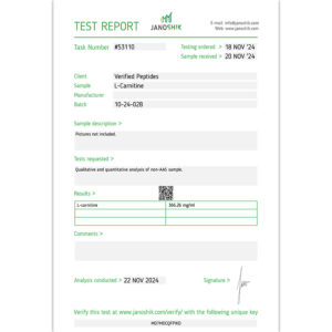 L-Carnitine Lab Test November 2024