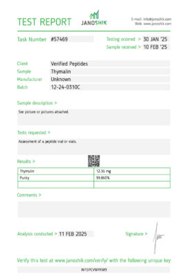 Thymalin Lab Report February 2025
