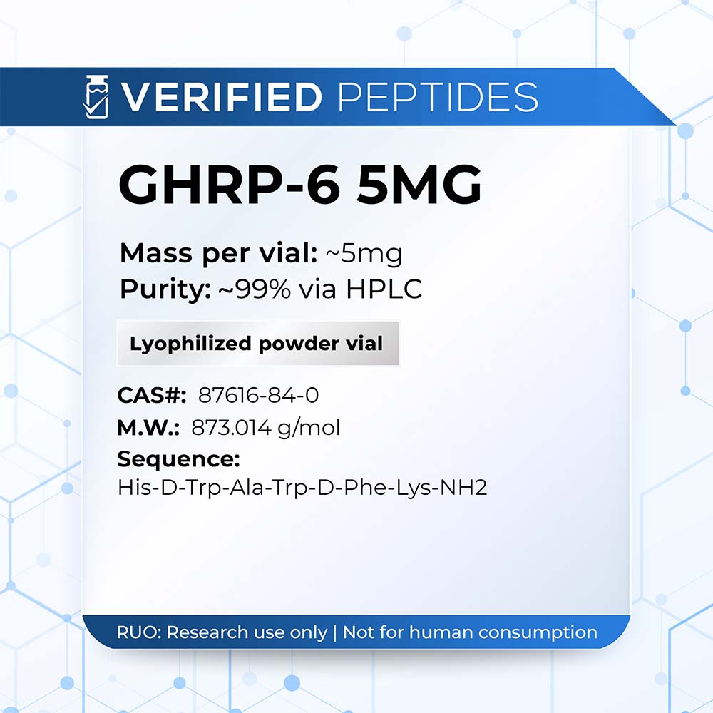 An information sheet for our 10MG G-6 peptide.