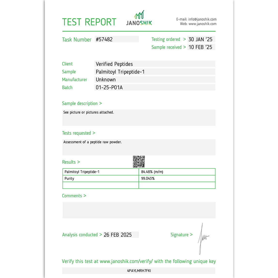 Buy our Pal GHK peptide for sale that is third-party tested for 99% purity.
