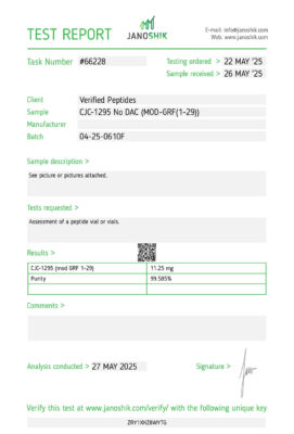 CJC-1295 No DAC Lab Report Test May 2025