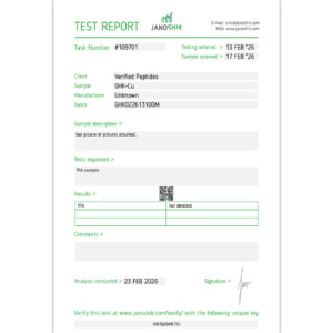 GHK-Cu Peptide TFA Certificate of Analysis Lab Test Report February 2026