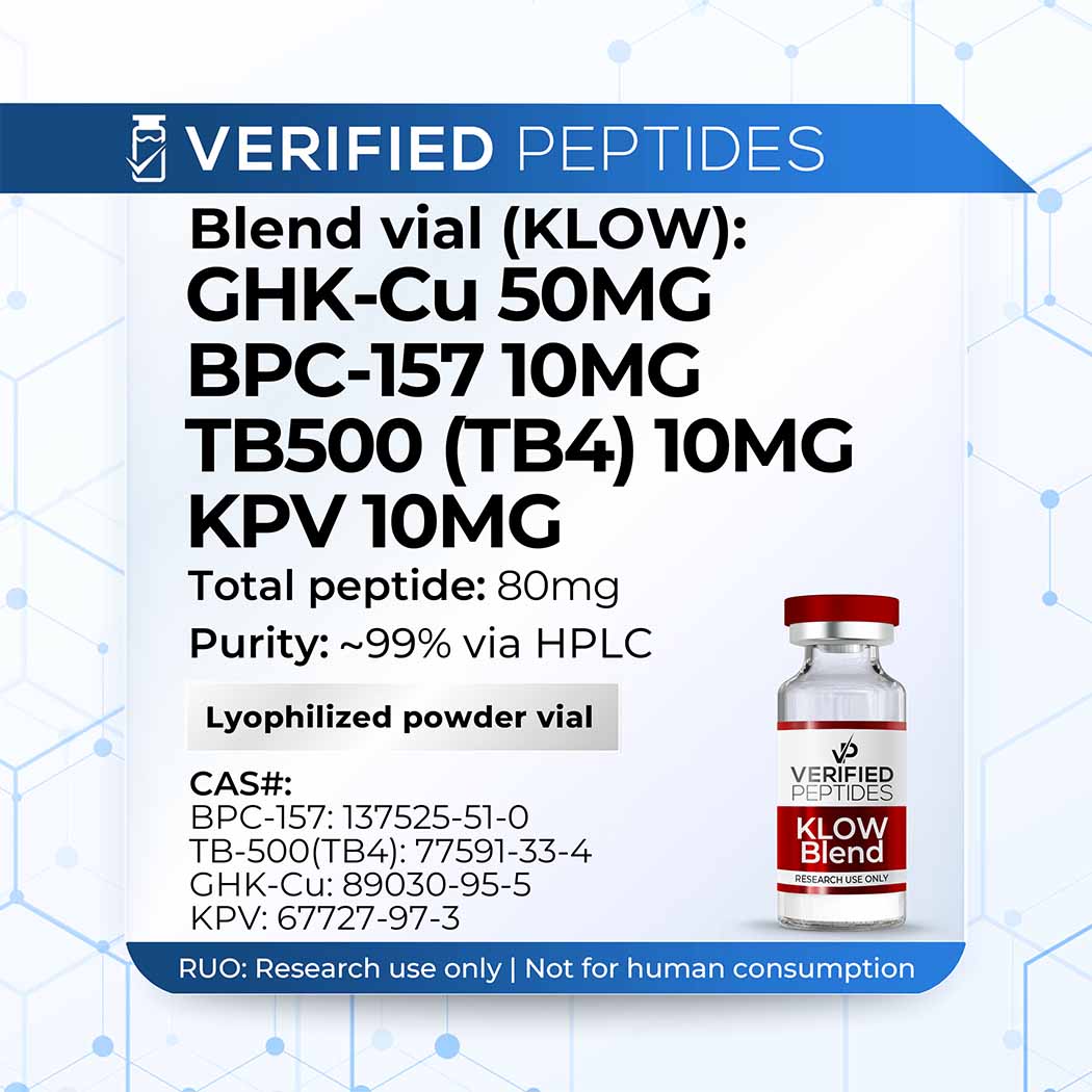 An information sheet for our KLOW peptide.